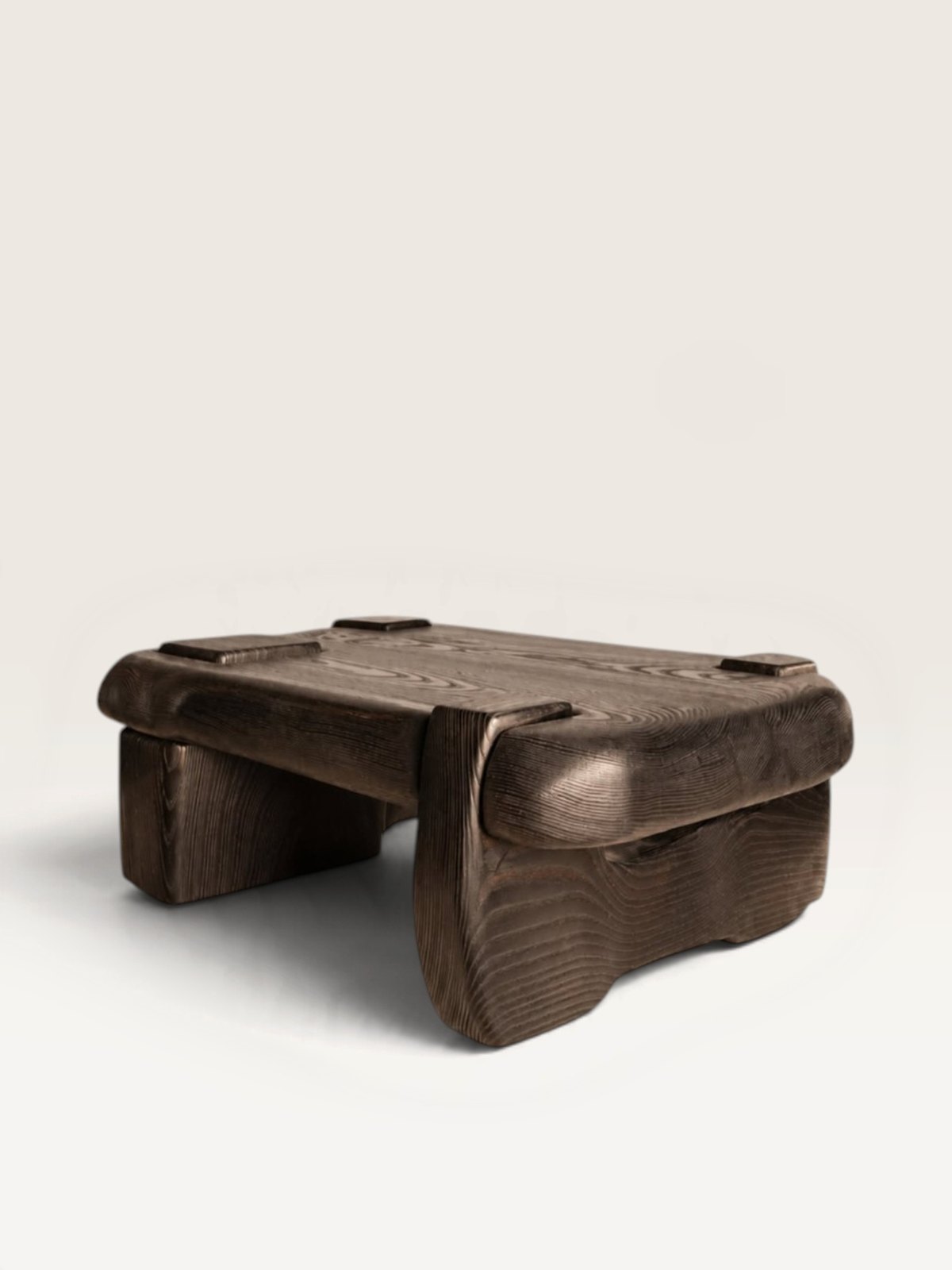 Charred wood low table