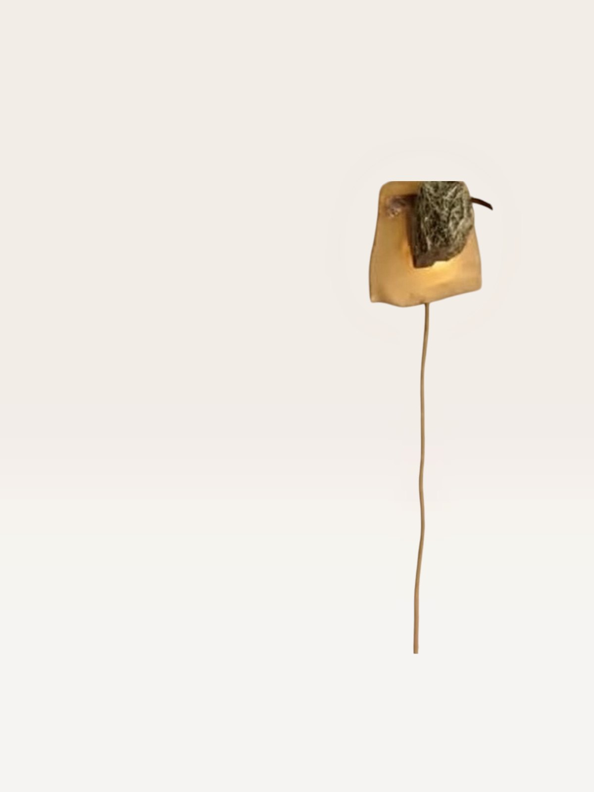 Wall-mounted shelf and sculptural wall piece