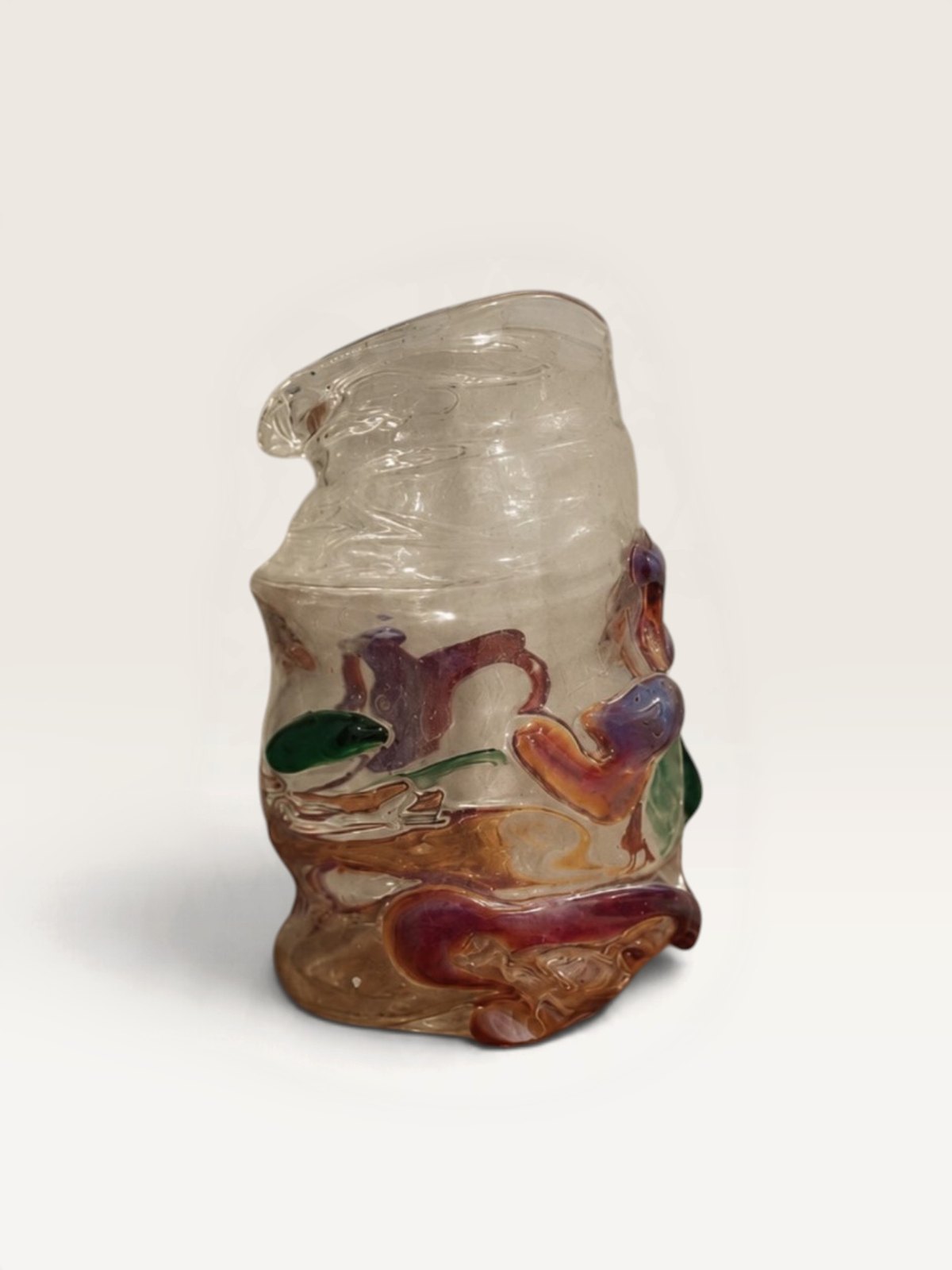 Multicolored glass vessel