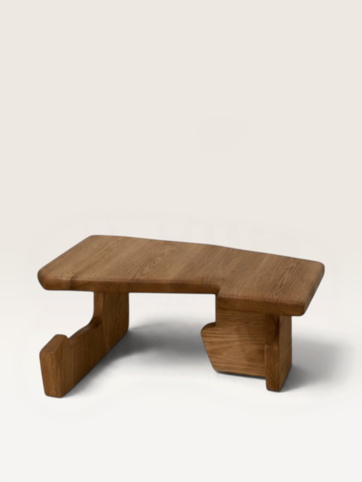 Natural wood low table