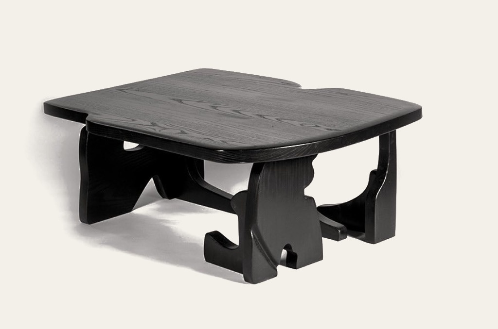 Low table, ebonized ash